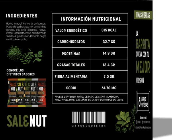 Barritas protécias - Gusto Finas Hierbas - Paquete de 6 - Imagen 5
